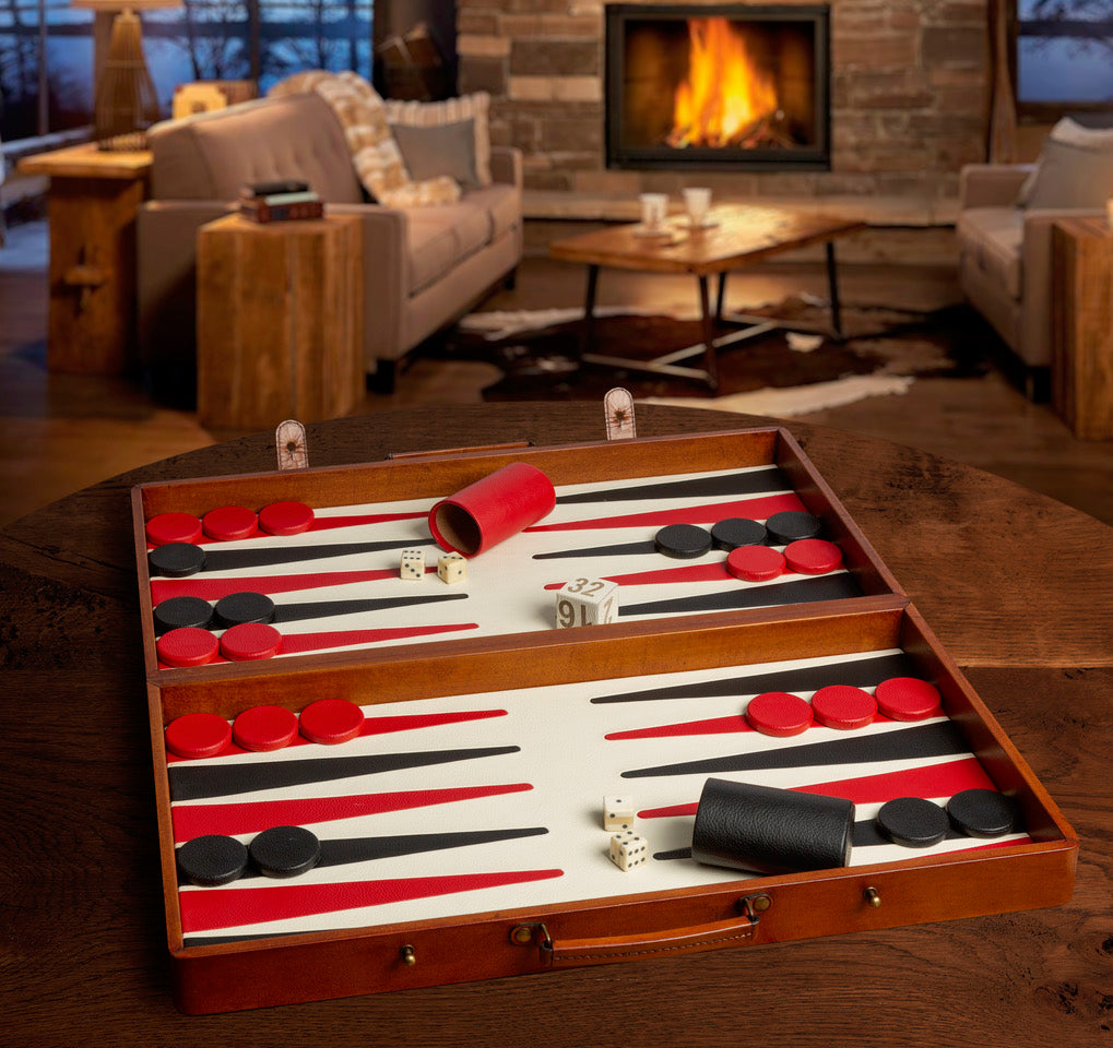 Jeu BackGammon de Voyage 10 Pouces ∽ 25,4 Cm [Bois d’Acajou & Erable Jeu BackGammon de Voyage 10 Pouces ∽ 25,4 Cm [Bois d’Acajou & Erable
